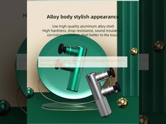 Pistola de fascia inteligente de doble cabeza 8 accesorios de masaje Pistola de fascia mini