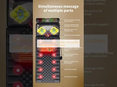 10 cabezales de vibración masaje estera colchón relajarse con almohada desmontable