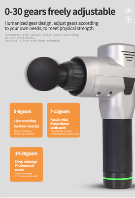 Arma de masaje de 5 velocidades pistola de masaje de mano inalámbrica 60DB Bajo ruido