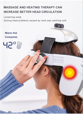 Casco de masaje de vibración de la cabeza con 3 modos para mejorar la circulación