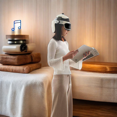 Casco de masaje inalámbrico Masajeador automático de cabeza para aliviar el dolor de cabeza y la migraña