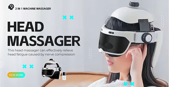 Casco de masaje de vibración de la cabeza con 3 modos para mejorar la circulación