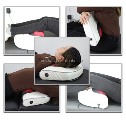 36W almohada de masaje caliente 4 modo de masaje vibratorio cojín de masaje PU de cuero cubierto