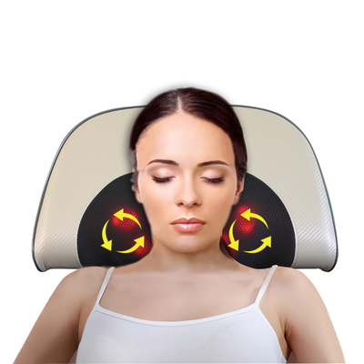 36W almohada de masaje caliente 4 modo de masaje vibratorio cojín de masaje PU de cuero cubierto