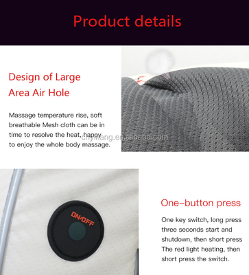 Almohada de masaje Shiatsu 3D de flexión profunda con almohada de masaje recargable por calor