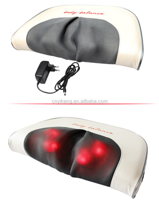 110V almohada de masaje del cuello relajante 3 modos almohada de respaldo caliente