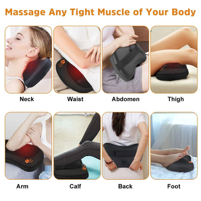almohadas de masaje de 24W para el cuello y la espalda con frecuencia de 60Hz