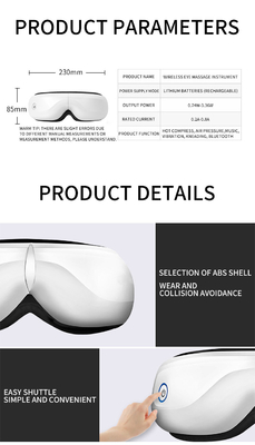 Masajeador ocular profesional de música Bluetooth para mejorar la circulación ocular y la comodidad del ojo de vapor