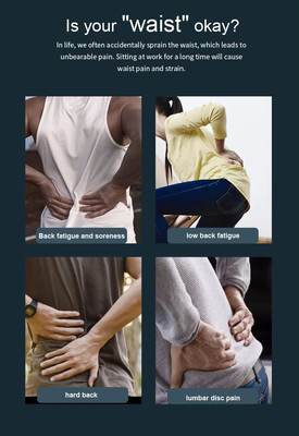 3 modos ajustables Masajeador de cintura con 5 niveles de intensidad para aliviar el dolor