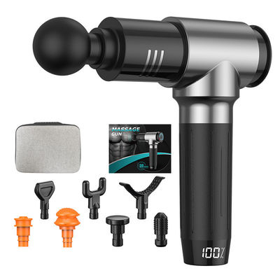 60dB LCD con pantalla táctil Masajista de percusión Negro Mini Masajista recargable