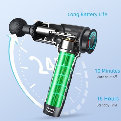 Arma de masaje de percussión de fibra de carbono de 2.2 libras con brazo ajustable y pantalla LCD