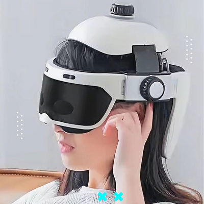 3 niveles de intensidad Masajeador de cabeza Casco Masajeador de ojos de cabeza 28W