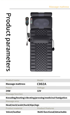 Colchón de masaje de vibración de cuerpo completo colchón relajarse y almohada de masaje Shiatsu