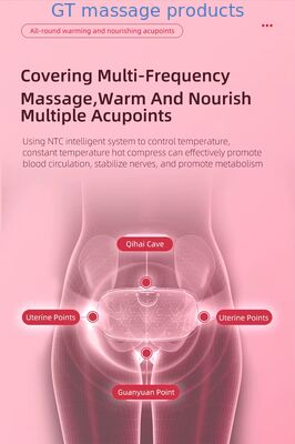 Cinturón de masaje de calentamiento menstrual rosa - Pantalla digital de alivio del dolor abdominal para mujeres